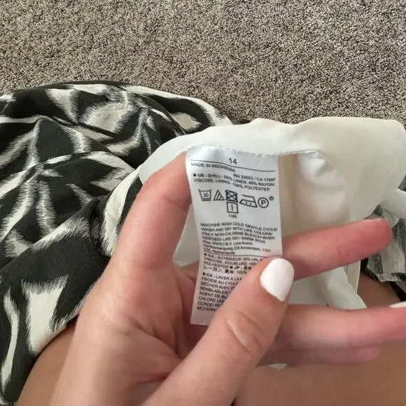 Banana Republic Women’s Linen Blend Tulip Matching Skirt Top Set 14-16 Tropical - Picture 16 of 16